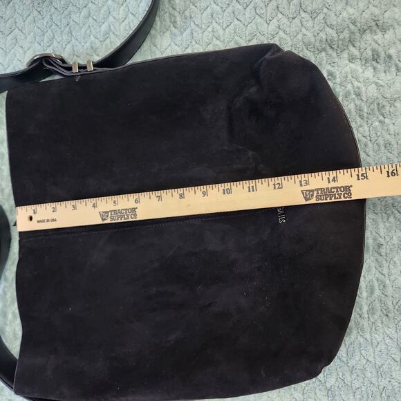 STEVE MADDEN Black Leather Shoulder Bag Purse - Picture 5 of 10